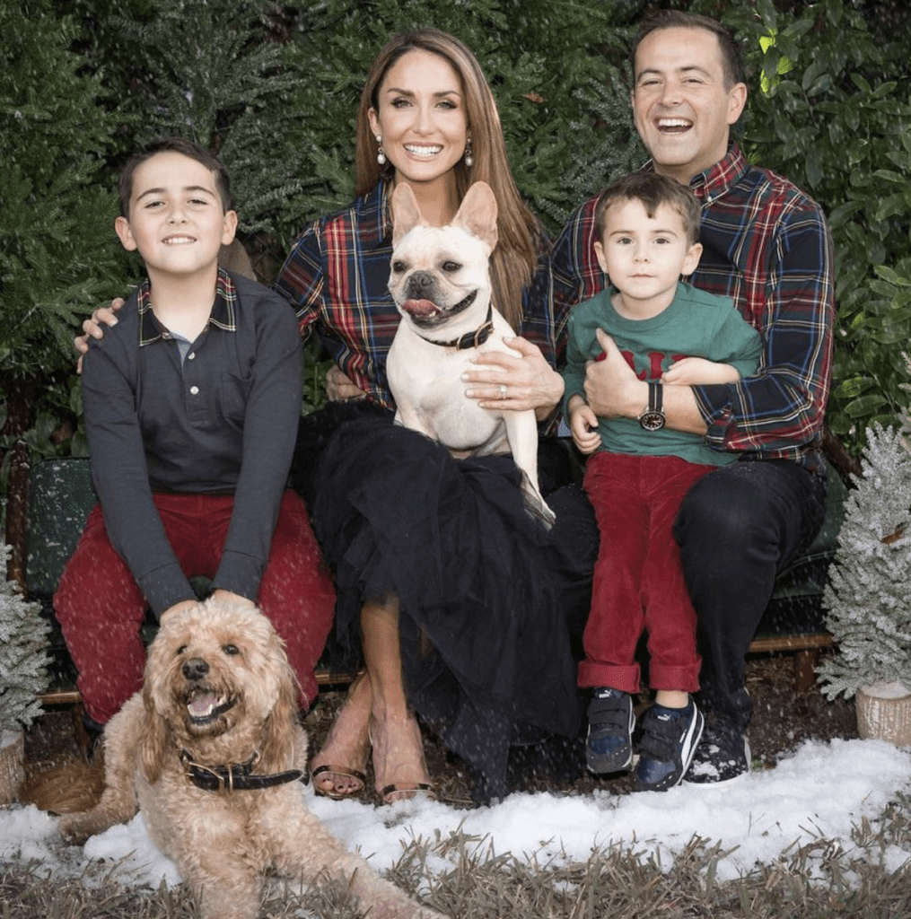 Adam Freeman from HSN with his wife, kids, and dogs
